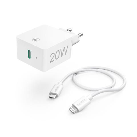 HAMA 210563 Ladeset, Lightning, Power Delivery (PD), 20 W, Weiß