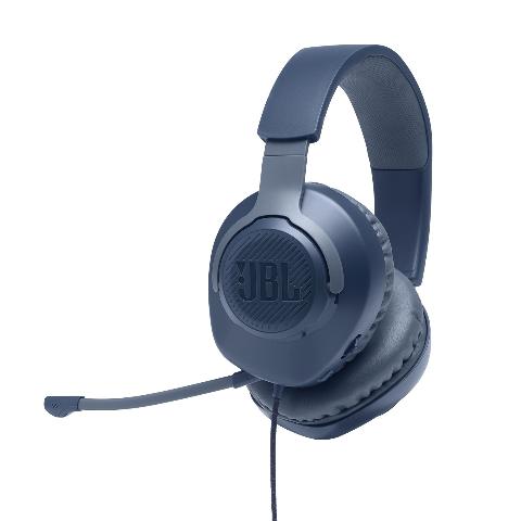 JBL QUANTUM 100 blau | Kabelgebundenes Over-Ear-Gaming-Headset mit abnehmbarem Mikro