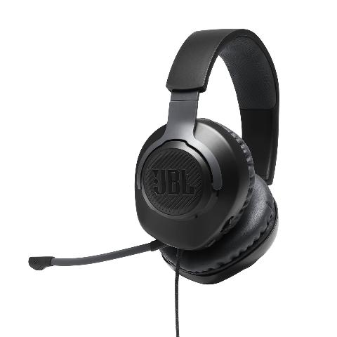 JBL QUANTUM 100 schwarz | Kabelgebundenes Over-Ear-Gaming-Headset mit abnehmbarem Mikro