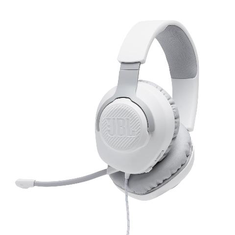 JBL QUANTUM 100 weiß | Kabelgebundenes Over-Ear-Gaming-Headset mit abnehmbarem Mikro