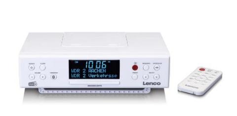 LENCO KCR-190WH | DAB+/FM Küchenradio mit Bluetooth®, LED-Beleuchtung und Timer - Weiß 