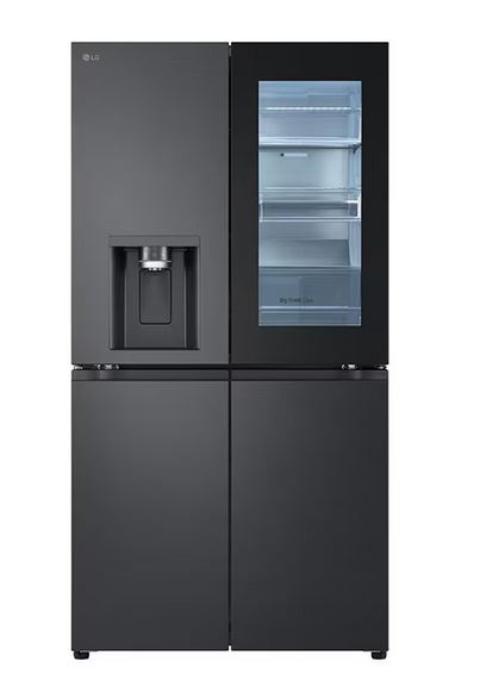 LG GMG960EVEE | Side-by-Side mit InstaView® | Eis-, Crushed Ice- und Wasserspender | 638 Liter Kapazität | ​Energieeffizienzklasse ​E​ | Festwasseranschluss