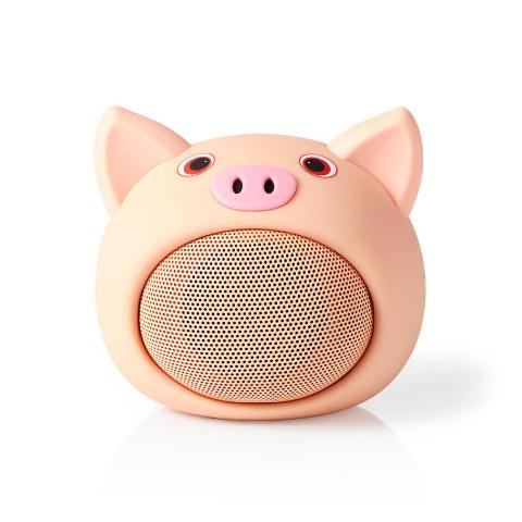 NEDIS Animaticks Bluetooth-Lautsprecher | 3 Stunden Wiedergabezeit | Freisprechfunktion | Pinky Pig