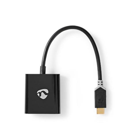 NEDIS CCBW64651AT02 | USB-C™-Adapterkabel | USB-C™-Stecker | A-Buchse | 0,2 m | Anthrazit