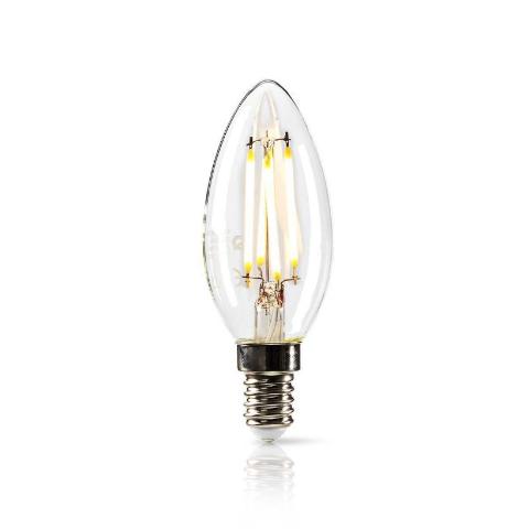 NEDIS LEDBDFE14CAN02 | Dimmbare Retro-LED-Glühlampe E14 | Kerze | 4,8 W | 470 lm