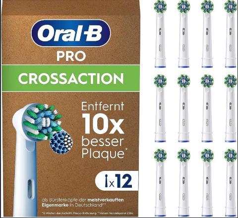 ORAL-B Pro CrossAction 12 Stück | Ersatzbürste