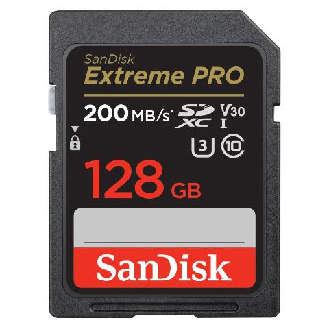 SANDISK 121596 SDXC Extreme PRO 128GB (R200 MB/s) + 2 Jahre RescuePRO Deluxe