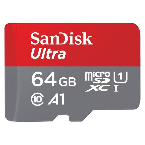 SANDISK 186501 microSDXC Ultra 64GB (A1/UHS-I/Cl.10/120MB/s) + Adapter "Imaging"