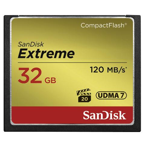 SANDISK CF Extreme 32GB, 120MB/s Lesen, 85MB/s Schreiben
