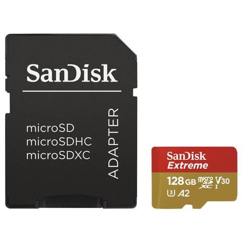 SANDISK microSDXC Extreme 128GB (A2/ V30/ U3/ R160/ W90) + Adapter "Mobile"