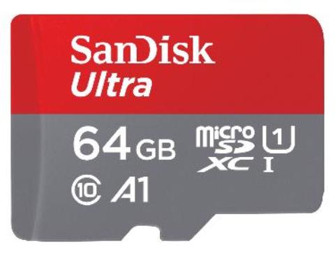 SANDISK microSDXC Ultra 64GB (A1/UHS-I/Cl.10/120MB/s) + Adapter "Mobile"