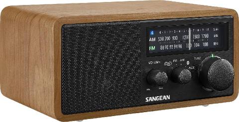 SANGEAN WR-11BT-PLUS walnuss |  Radio 2-Band UKW/MW Bluetooth©, Holzgehäuse walnuß, 10W RMS, 75Ohm Anschluss, Aux-In