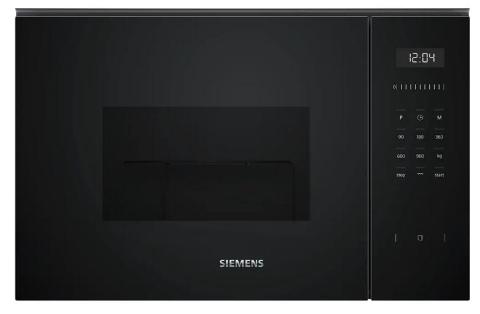 SIEMENS BE555LMB1 | iQ500 Einbau-Mikrowelle mit Grill 59 x 38 cm Schwarz, Edelstahl