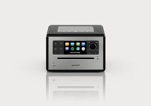 SONORO ELITE schwarz | Kompaktes Musiksystem inklusive Internetradio, Digitalradio mit CD, dualer Weckfunktion & Bluetooth
