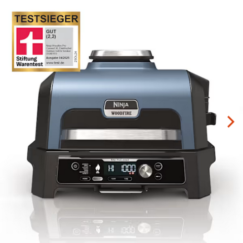 NINJA OG901EU WoodFire Pro Connect XL | Elektrischer Outdoor Grill & Smoker