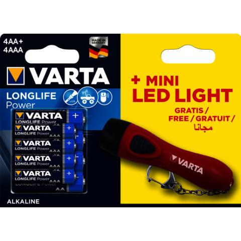 VARTA  Batterien Set High Energy Onpack 4xAA + 4xAAA + Mini LED Light