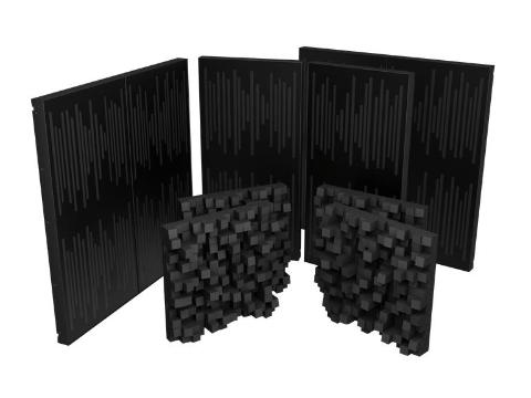 VICOUSTIC VicStudio VMT Box black | Ein Kit mit 6 Flat Panel VMT + 6 VicSpacers Plus + 4 Multifuser DC2
