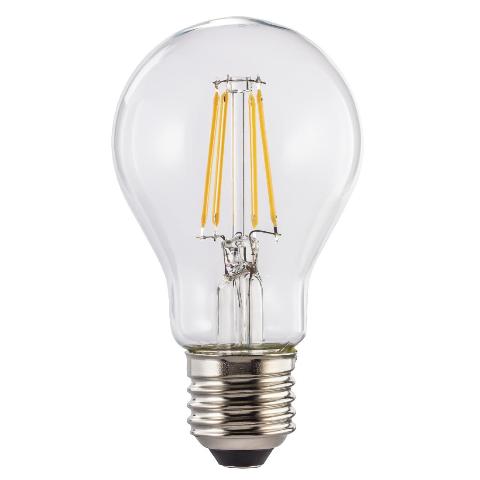 XAVAX 112801 LED-Filament, E27, 806lm ersetzt 60W, Glühlampe, Warmweiß, klar, dimmbar