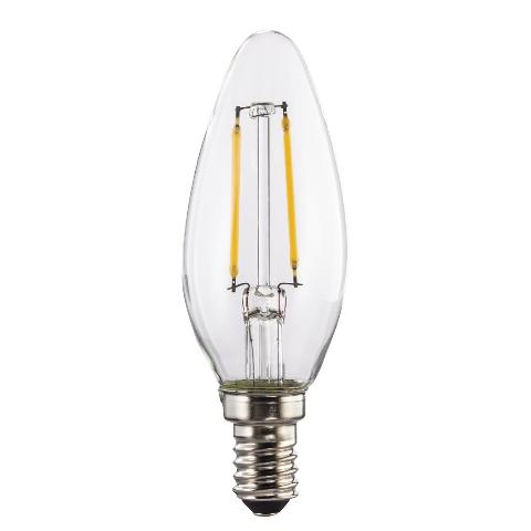 XAVAX 112822 LED-Filament, E14, 806lm ersetzt 60W, Kerzenlampe, Warmweiß