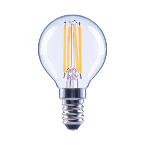 XAVAX 112833 LED-Filament, E14, 470lm ersetzt 40W, Tropfenlampe, Warmweiß, klar, dimmbar
