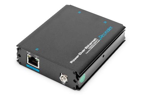  DIGITUS 1-Port zu 2-Port Fast Ethernet PoE+ Repeater, 802.3 af/at 