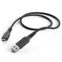 HAMA Lade-/Datenkabel, USB Type-C - USB-3.1-A-Stecker, 1 m, Schwarz  178395