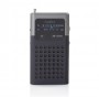 NEDIS RDFM1100GY FM-Radio | Tragbare Ausführung | FM | Batteriebetrieben | Analog | 1.5 W | Scharz-weiß Monitor | Kopfhörerausgang | Grau / Schwarz
