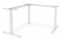 DIGITUS Elektrisch höhenverstellbarer Steh/Sitz Schreibtischunterbau, 90° Winkelform (L-Form)