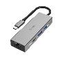 HAMA 200108 USB-C-Hub, Multiport, 4 Ports, 2x USB-A, USB-C, LAN/Ethernet