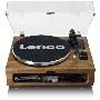 LENCO LS410 Walnuss | Plattenspieler mit Lautsprecher, Bluetooth, 2 Geschwindigkeiten, walnuss