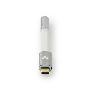 NEDIS CCTB65950AL008 | USB-Adapter  USB 2.0 | USB-Typ-C ™ Stecker | 3.5 mm Buchse | 0.08 m | rund | Vergoldet | Geflochten / Nylon | Silber/Weiss