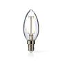 NEDIS LED-Filament-Lampe E14 | Kerze | 2.5 W | 250 lm | 2700 K | Warmweiss | Retro Style | Anzahl der Lampen in der Verpackung: 1 | Klar