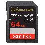 SANDISK SDXC Extreme PRO 64 GB (R200 MB/s) + 2 Jahre RescuePRO Deluxe