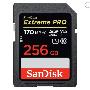 SANDISK SDXC Extreme Pro 256GB, Video Speed Class V30, UHS Sp. Cl. U3,UHS-I,170MB/s 