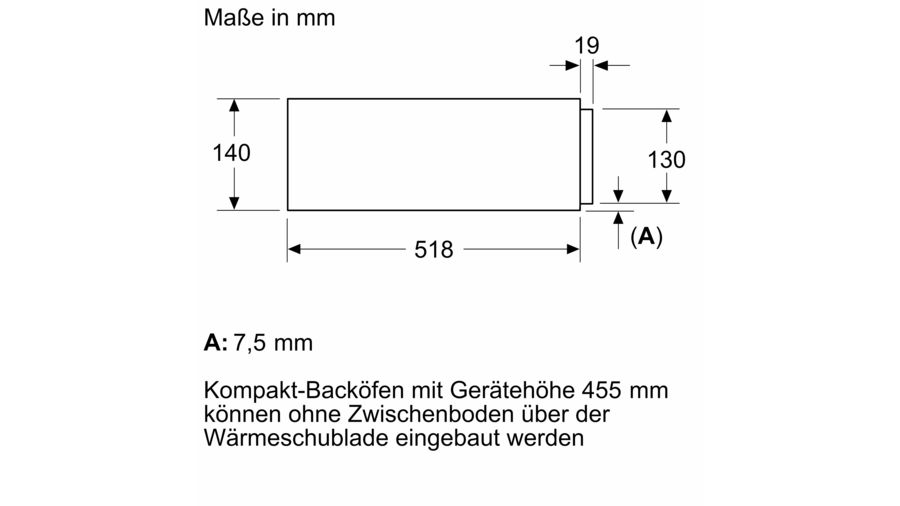 x Schwarz, 14 SIEMENS Edelstahl-07498007 cm iQ700 | 60 BI710E1B1 Zubehörschublade