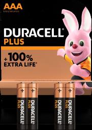 DURACELL Batterie Plus Mainline Alkal. Micro AAA LR03 1.5V | 4 Stück