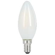 XAVAX 112828 LED-Filament, E14, 470lm ersetzt 40W, Kerzenlampe, matt, Warmweiß