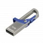 HAMA 123920 USB-Stick "Hook-Style", USB 2.0, 16 GB, 15MB/s, Blau