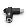 HAMA 201701 | Aux-Adapter USB-C – 3,5-mm-Klinke-Buchse, 90° Winkelstecker, Schwarz